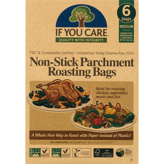 If You Care 1753417 Non Stick - Medium Parchment Bags, Case of 8 - 6 count