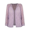 thumbnail image 5 of BILIKEYU Women's Solid Color Lace Knitted Cardigan, Cardigan Sweaters for Women, Womens Cardigan, Cropped Cardigan, 5 of 5