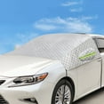 thumbnail image 3 of Car Windshield Snow Cover  Windshield Ice Snow Removal Frost Guard Winter Waterproof Thickened  Dust-Proof Sun-Proof Frost-Proof Snow Cover For Most Cars Protection All Weather, 3 of 8