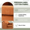thumbnail image 5 of UIXE Swivel Accent Chair Set of 2, Chenille Upholstered Arm Chair for Living Room, Modern Club Armchair Comfy Single Sofa Bedroom Reading Seat, Orange, 5 of 7