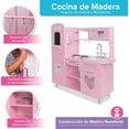 thumbnail image 5 of Kids House Cocina de Madera Deluxe Vintage Pink, Cocinita de Juguete para Niña, Cocina Clásica de Juguete, Acabados de Lujo, Incluye Teléfono Inalámbrico, 5 of 5