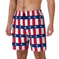 thumbnail image 5 of Men's 2 in 1 Swim Trunks with Compression Liner Texas Flag Quick Dry Beach Shorts, 5 of 6