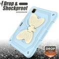 thumbnail image 3 of for iPad Pro 11" 2022/2021/2020/2018 Kids Case with 3D Butterfly Stand & Pencil Holder, Tablet Case with Shoulder Strap, Shockproof Protective Cover for iPad Air 5th/4th 10.9" 2022/2020, Blue+Beige, 3 of 8