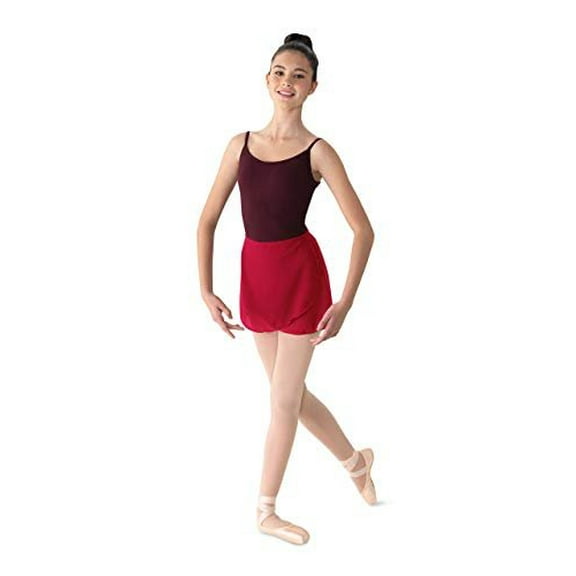Mirella Women's Georgette Wrap Dance Skirt, Garnet, One Size
