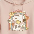 thumbnail image 3 of Peanuts - Retro Flower Rainbow - Juniors Cropped Pullover Hoodie, 3 of 6