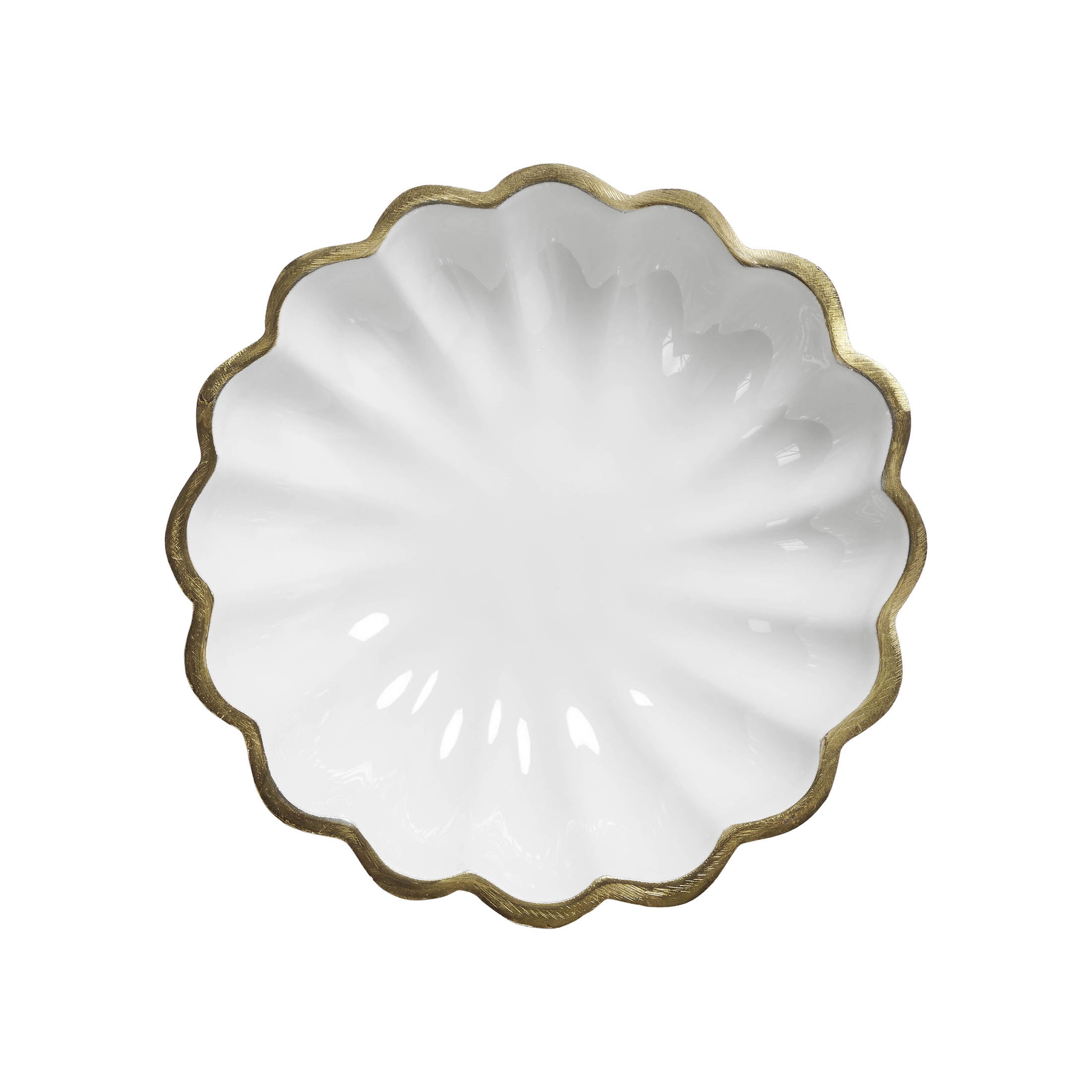 My Texas House Decorative Bowl, Ivory Enamel Metal, 11.5 in x 3 in