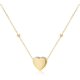 thumbnail image 1 of Collar con colgante de corazón de oro hipoalergénico, 18k chapado en oro, cadena de satélite, delicado regalo de joyería compatible con chicas adolescentes Afortunado Sencillez, 1 of 4