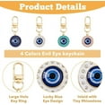 thumbnail image 5 of Evil Eye Keychain Charms Rhinestone Pendant Keychain Alloy pendant Keychain Amulet Good Luck Charms for Keys Bags, 5 of 9