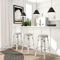 thumbnail image 2 of Butler Specialty Company Tobias Round Rattan 30" Bar Stool - White And Black Dot, 2 of 7
