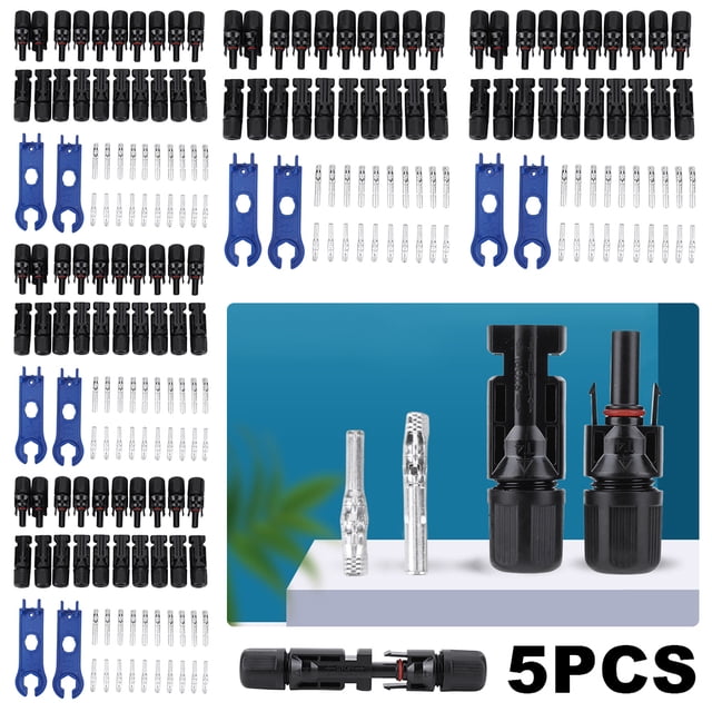 10 Pares Conector Cable Fotovoltaico IP67 Impermeable Y Enchufe para