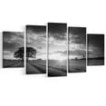 thumbnail image 2 of Vibrant Black White Lavender Field - Extra Large Landscape Canvas Art, 2 of 3