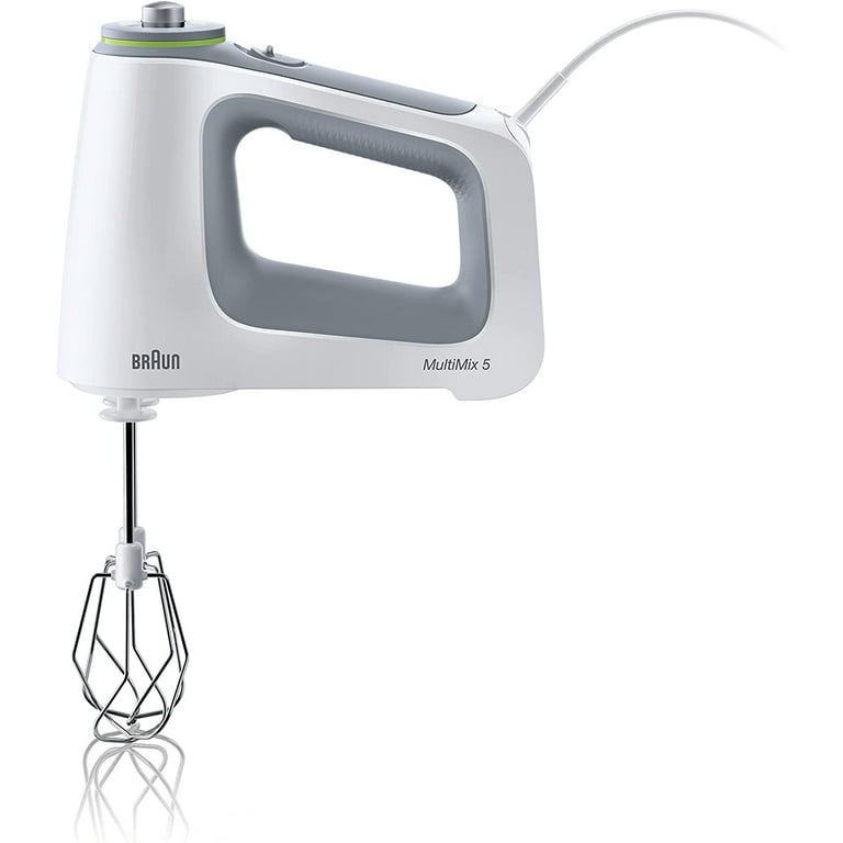 Braun Multimix 5 Hand Mixer and with 350- Hooks, in Multiwhisks Watts, White Dough New