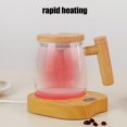thumbnail image 3 of Coffee Mug Warmer , Abs Smart Beverage Cup Warmer , Battery Operated Candle Warmer Plate , 55-65°C Tea Cup Warmer , Wood Style Warmer Plate , Touch Control Coffee Heater for Tea Coffee ,Brown, 3 of 6