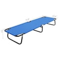 thumbnail image 5 of Zena Outdoor Foldable Sun Chaise Lounger 75inch, Steel, Blue Polyester, 5 of 6