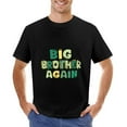 thumbnail image 7 of Big Brother Again Groovy Men's Cotton Short Sleeve HD Print Tee for Casual T-Shirt Crew Neck Top Black S, 7 of 7