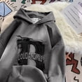 thumbnail image 5 of Hipster Street Men's Hoodie Stylish Letter Print Long Sleeve Hooded Sweatshirt Fall 2024 Unisex Pullover Hoodies Men Woman Hoody (Pink,Asian-L), 5 of 7