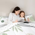 thumbnail image 5 of Castle Fairy Tree Leaves Twin Comforter Sets,Stripes Bedding Set, 5 of 8