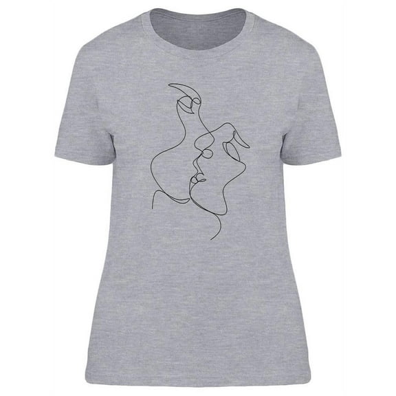 Couple Kissing Design T-Shirt Women -Image by Shutterstock, Female XX-Large