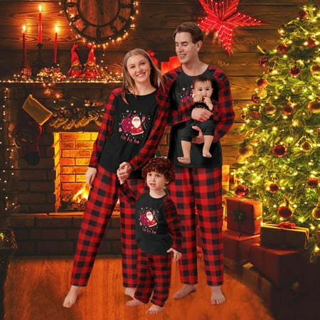 

Christmas Mom Mammy Print Blouse Tops And Pants Xmas Family Clothes Pajamas