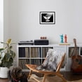 thumbnail image 4 of Art.com A Free Flying White Dove Isolated On A Black Background Art Print by Irochka, Black Frame Wall Art, 21" x 17", 4 of 5