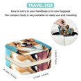 thumbnail image 5 of Corgi Travel Portable Square Jewelry Box Earring Organizer Necklace Holder Bracelet Holder Display Case Decorative Box Jewelry, 5 of 6