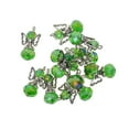 thumbnail image 4 of KLKCMS 12 Pcs Pendentif Breloques Ajourées en Alliage à Filigrane avec Perles en Verre Cristal Pendantes Vert Profond, 4 of 9