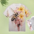 thumbnail image 5 of Bee And Flowers T-Shirts Casual T-Shirt Short Sleeve Women Trendy Tshirt Beach Custom Tops, 5 of 5