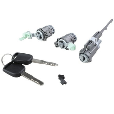 Furulu Ignition Switch & Door Lock Cylinder 2 Keys Fit For Honda Civic 03-05 CR-V 05-06