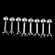 thumbnail image 4 of 16g Barbell Barra Recta Para Labio Oreja Joyas Para Cuerpo Accesorios De Moda, 4 of 8