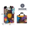 thumbnail image 2 of Yayeee Freestanding Laundry Hamper with Handle Collapsible Large Storage Basket for Clothes, Futuristic Circles, 2 of 7