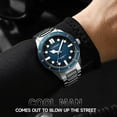 thumbnail image 2 of CURREN Casual Quartz Watch Stainless Steel Band Fashion Men's Clock Waterproof Luminous Wristwatches, 2 of 13