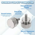 thumbnail image 4 of 6 Pcs M3*0.5 Knurled Thumb Screw Computer Case Threaded Hand Tighten Screws for PC Case, Gray, 4 of 7
