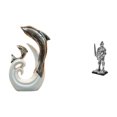 thumbnail image 1 of Estatua de delfín de cerámica, escultura blanca, figura decorativa, estatua de caballero, arte coleccionable, artesanía con material de resina, adecua, 1 of 8