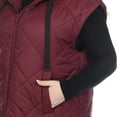 thumbnail image 4 of White Mark Long Hooded Puffer Vest (Women's & Women's Plus), 4 of 6