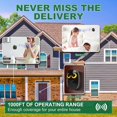 thumbnail image 5 of HTZSAFE Wireless Doorbell- Weatherproof IP55 Outdoor Remote Push Button - 1000 feet Long Wireless Range - 35 Classic Melodies Optional,5 Volume Levels & LED Flash,Black, 5 of 6
