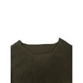 thumbnail image 3 of Faithtur Men's Spring Autumn Loose Knitwear Solid Color Long Sleeve Crewneck Pullover Sweater, 3 of 5