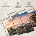 thumbnail image 6 of Elephant Stock Los Angeles City Wall Art - Horizontal Multi Panel Canvas - Living Room Wall Decor - City Multi Panel - Orange And Green Decor - 43" x 27", 6 of 8