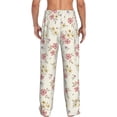 thumbnail image 3 of Daiia Floral Men's Sleep Pant with Pockets and Drawstring,Pajama Pants-Large, 3 of 9