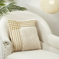 thumbnail image 3 of Saro Lifestyle Crosshatch Pattern Tufted Poly Filled Throw Pillow, 3 of 3
