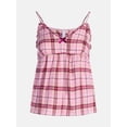 thumbnail image 6 of Joyspun Women's Flannel Cami w/ Self Ruffle Sleep Top, Sizes XS to 2X, 6 of 6