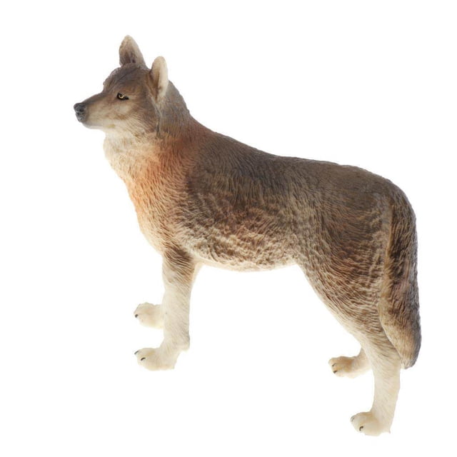 Simulation Animals Model Figure Kids Educational Toy Decor Toy Animal Animal Toy Animal Figure Brown Wolf