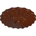 thumbnail image 3 of Ekena Millwork 9"OD x 1 3/8"P Shakuras Ceiling Medallion (Fits Canopies up to 1 3/8"), Hand-Painted Burnished Mahogany Crackle, 3 of 7