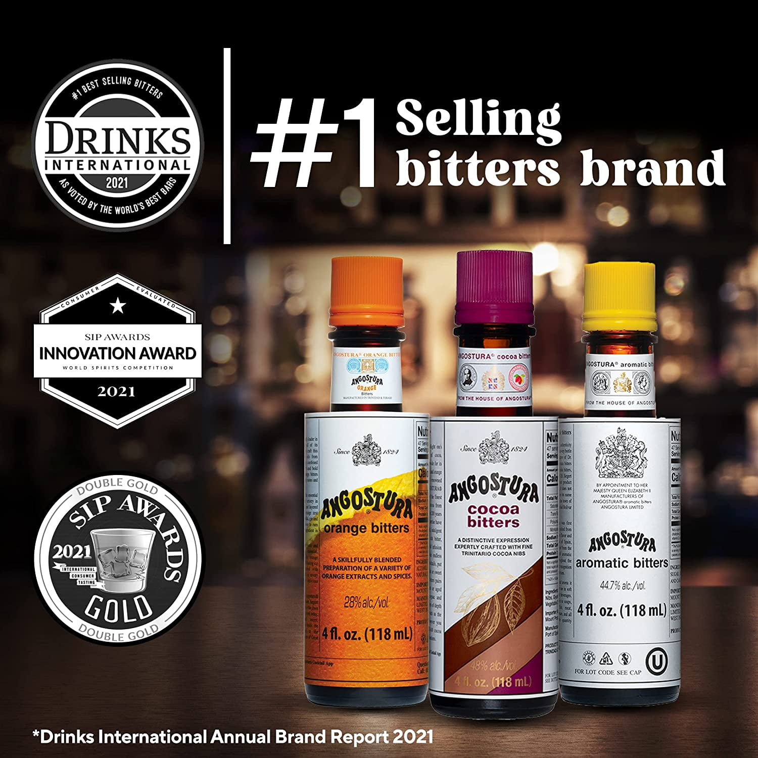 Angostura Aromatic Cocktail Bitters - 4FL OZ Bottle