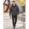 thumbnail image 3 of Heting Men's Winter Puffer Jacket with Hood Lightweight Quilted Coat Windproof Outerwear for Travel Daily Wear Dark Grey XX-Large, 3 of 9