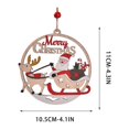 thumbnail image 2 of AOMXGD Christmas Wooden Hollow‑Cut Hanging Pendant, Wooden Ornament for Xmas Tree Wall Indoor Festive Decoration, 2 of 7