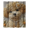 thumbnail image 3 of Faux Embroidery Printed Shower Curtain 70x70 Inches Waterproof and Moldproof with Rust-Proof Grommets and Hooks for Bathroom Decor, 3 of 8