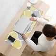thumbnail image 3 of Long Mouse Pads for Desk,Yellow and Gray Geometric Quatrefoil Desk Mats on Top Of Desks, Desk Mouse Pad Extra Large with 3mm Non-Slip Base and Stitched Edge for Gaming,Work,Home 31.5"x11.8", 3 of 5
