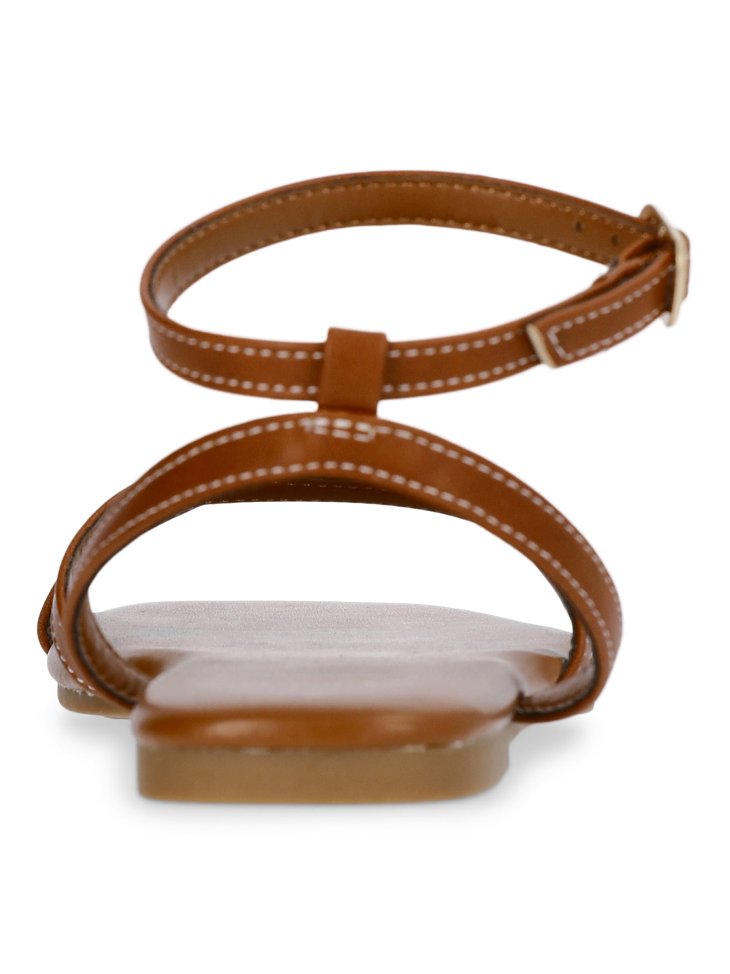 Time and Tru Women's Strappy Flat Sandals