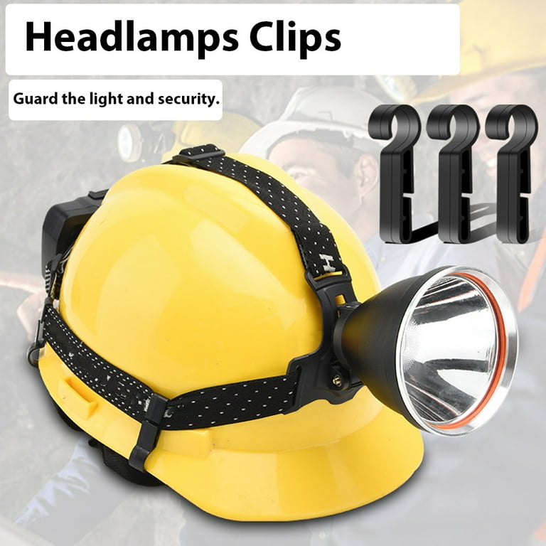 8Pcs Hard Hat Light Hooks Headlamp Clips Black Accessories Walmart