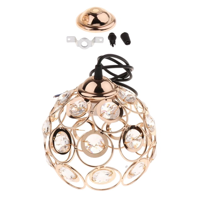 Lámpara de Cristal de Hierro Sunnimix Lámpara colgante de Luz Jaula 18x17cm